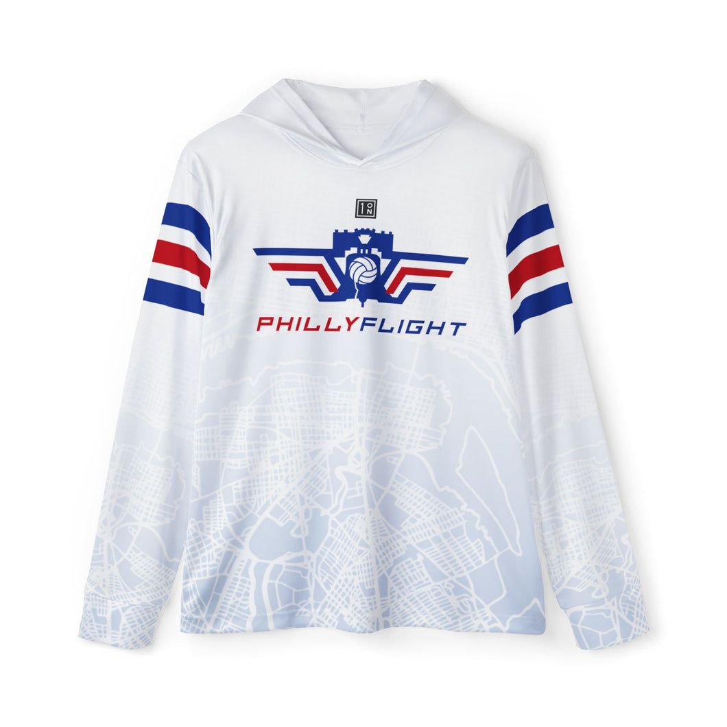 Philly Flight Philly Map Men's Sports Warmup Hoodie