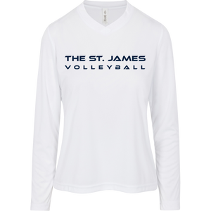 The St. James Volleyball Women's Moisture-Wicking Long Sleeve Tee