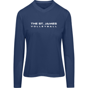 The St. James Volleyball Women's Moisture-Wicking Long Sleeve Tee