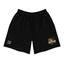 Load image into Gallery viewer, MVP Shield Men&#39;s Black Recycled Athletic Shorts