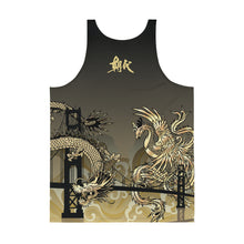 Load image into Gallery viewer, Dynasty Black and Gold Unisex Tank Top