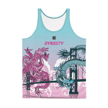 Load image into Gallery viewer, Dynasty Blue and Pink Unisex Tank Top