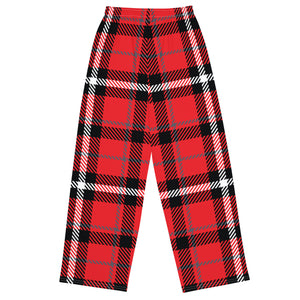Battle Flannel Pattern unisex wide-leg Prejama lounge pants