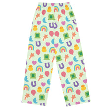 Load image into Gallery viewer, Lucky Fluffalumps Green unisex wide-leg Prejama pants