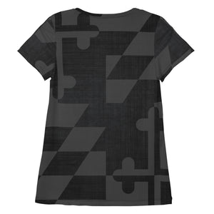 MVP Shield and Flag All-Over Print Women's Athletic T-shirt