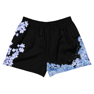 Inverted Cherry Blossom Women’s Recycled Athletic Shorts