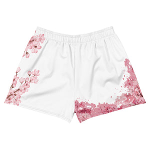Cherry Blossom Women’s Recycled Athletic Shorts