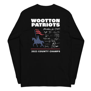 Wootton 2023 County Champions with Team Roster Men’s Long Sleeve Shirt