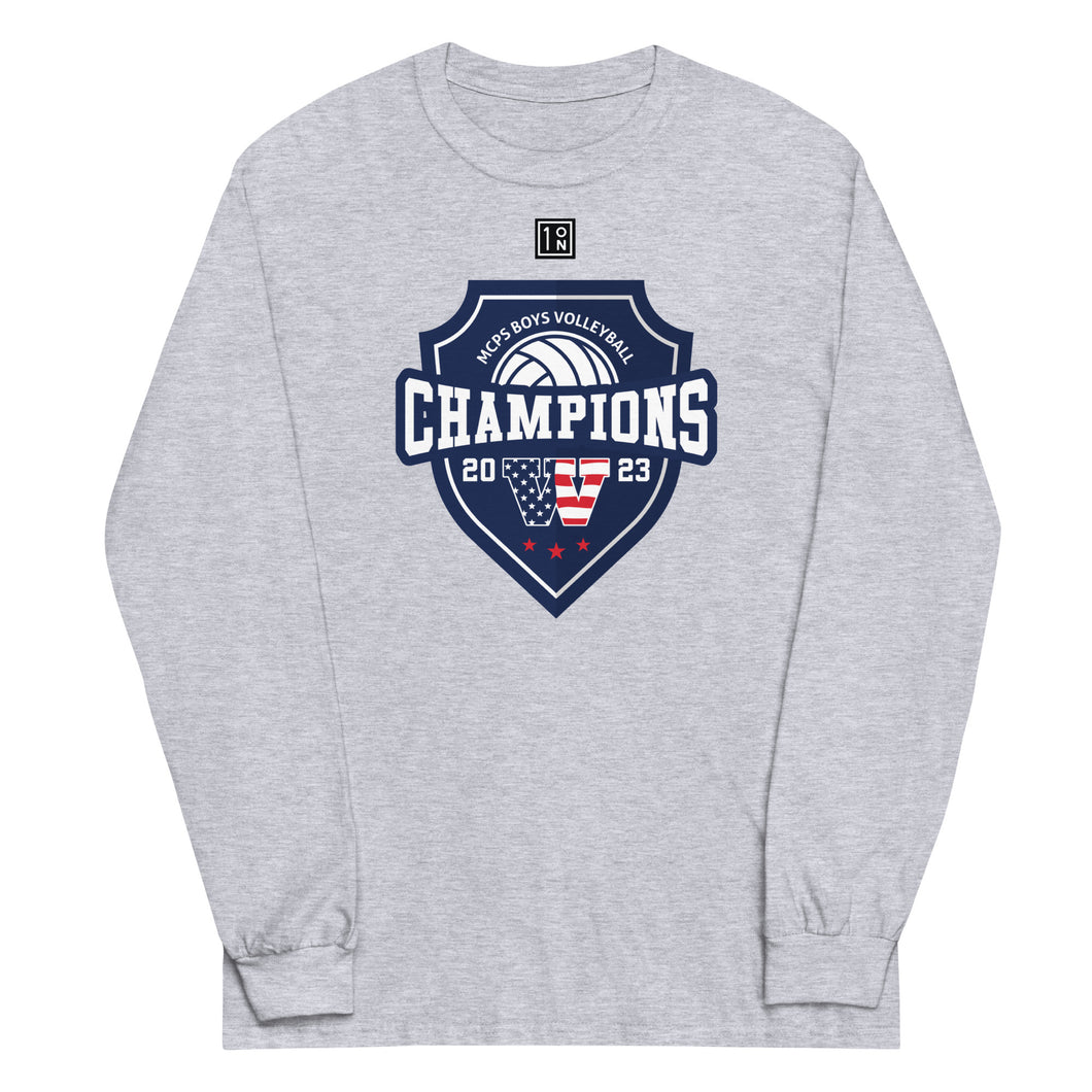 Wootton 2023 County Champions with Team Roster Men’s Long Sleeve Shirt