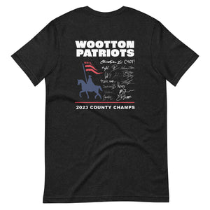 Wootton 2023 County Champions with Team Roster Unisex t-shirt