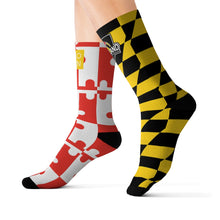 Load image into Gallery viewer, MVP Maryland Flag Sublimation Socks