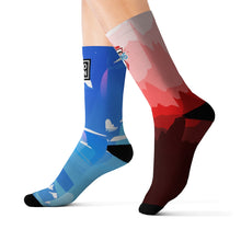 Load image into Gallery viewer, Einstein Titans Mountains and Sky Sublimation Socks