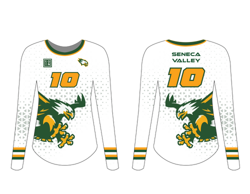Seneca Valley White Longsleeve Jersey (Women's Cut)