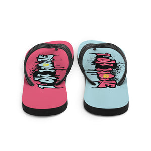 1-On-None Graffiti Flip-Flops