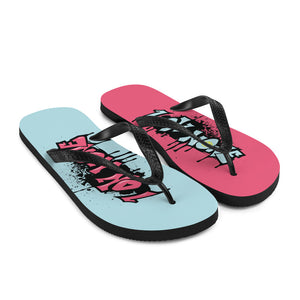 1-On-None Graffiti Flip-Flops
