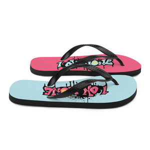 1-On-None Graffiti Flip-Flops